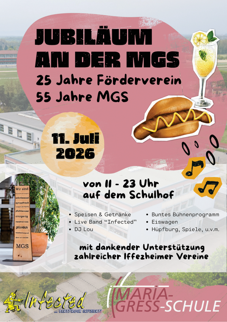Einladung zum Jubiläumsfest an der MGS-0002